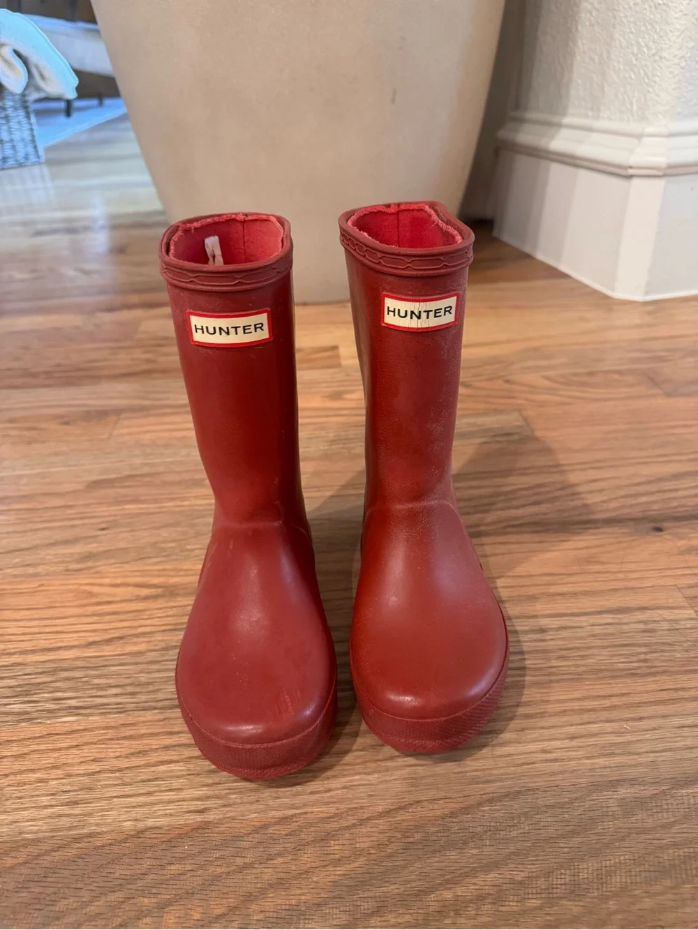 Hunter Kids Red Boots, size kids 10